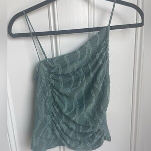 Free People Textured Green Camisole